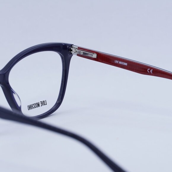 Moschino MOL506 0PJP00 Eyeglasses Blue 56mm Square Frame - Picture 8 of 9